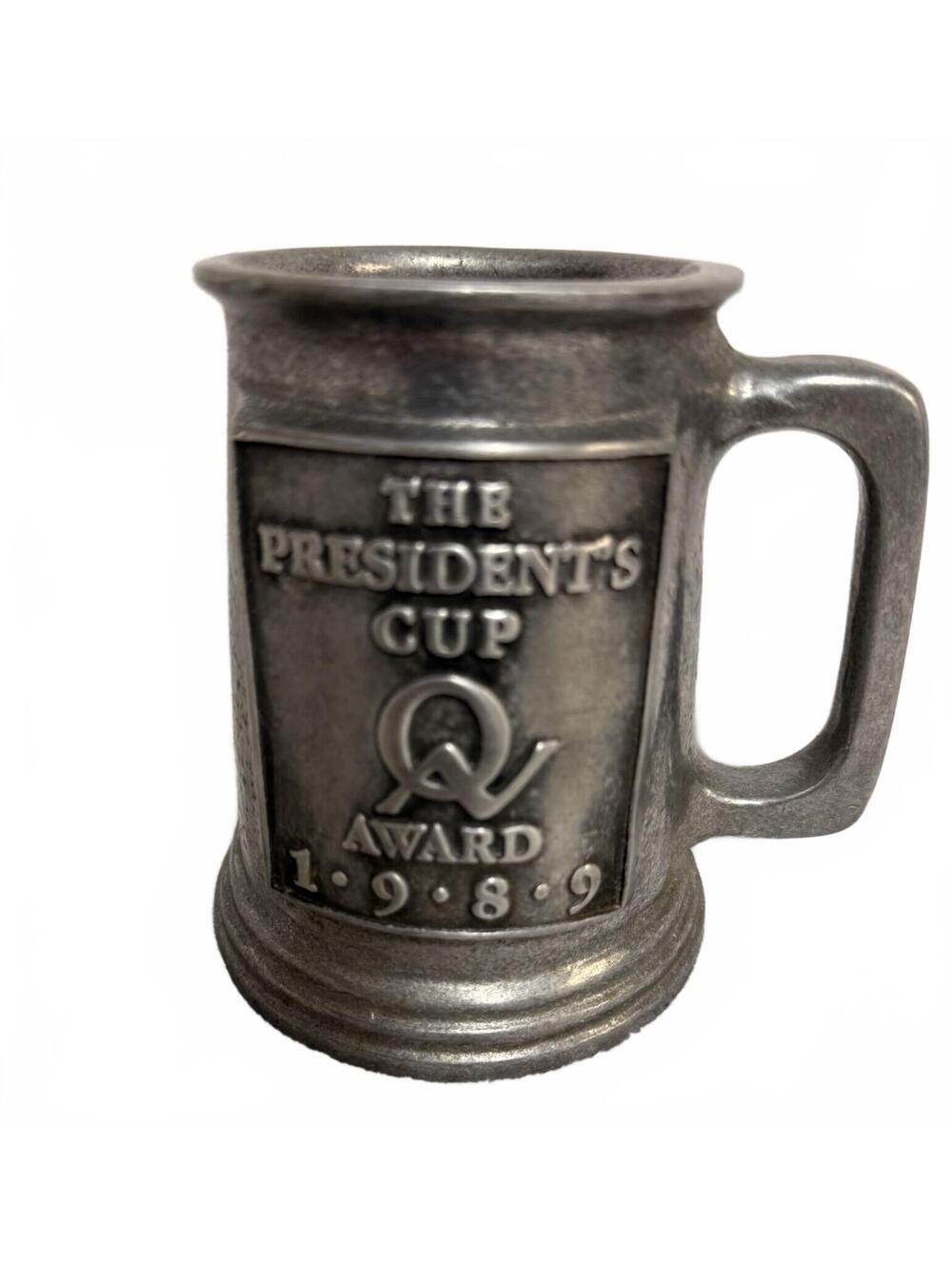 Wilton Pewter Mug President's Cup Q Award 1989 Collectible Historic Trophy Cup